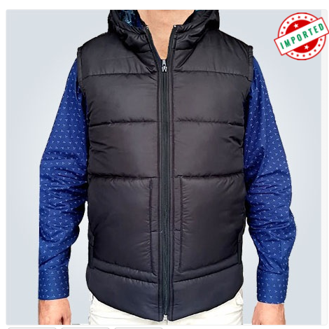 jacket without sleeves with hood