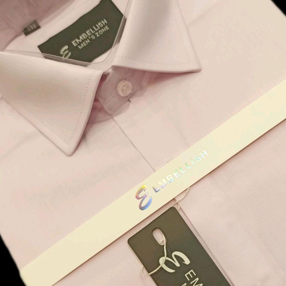 Embellish Imported Fabric (Tea Pink) Formal & Casual Shirt For Men (Cotton)