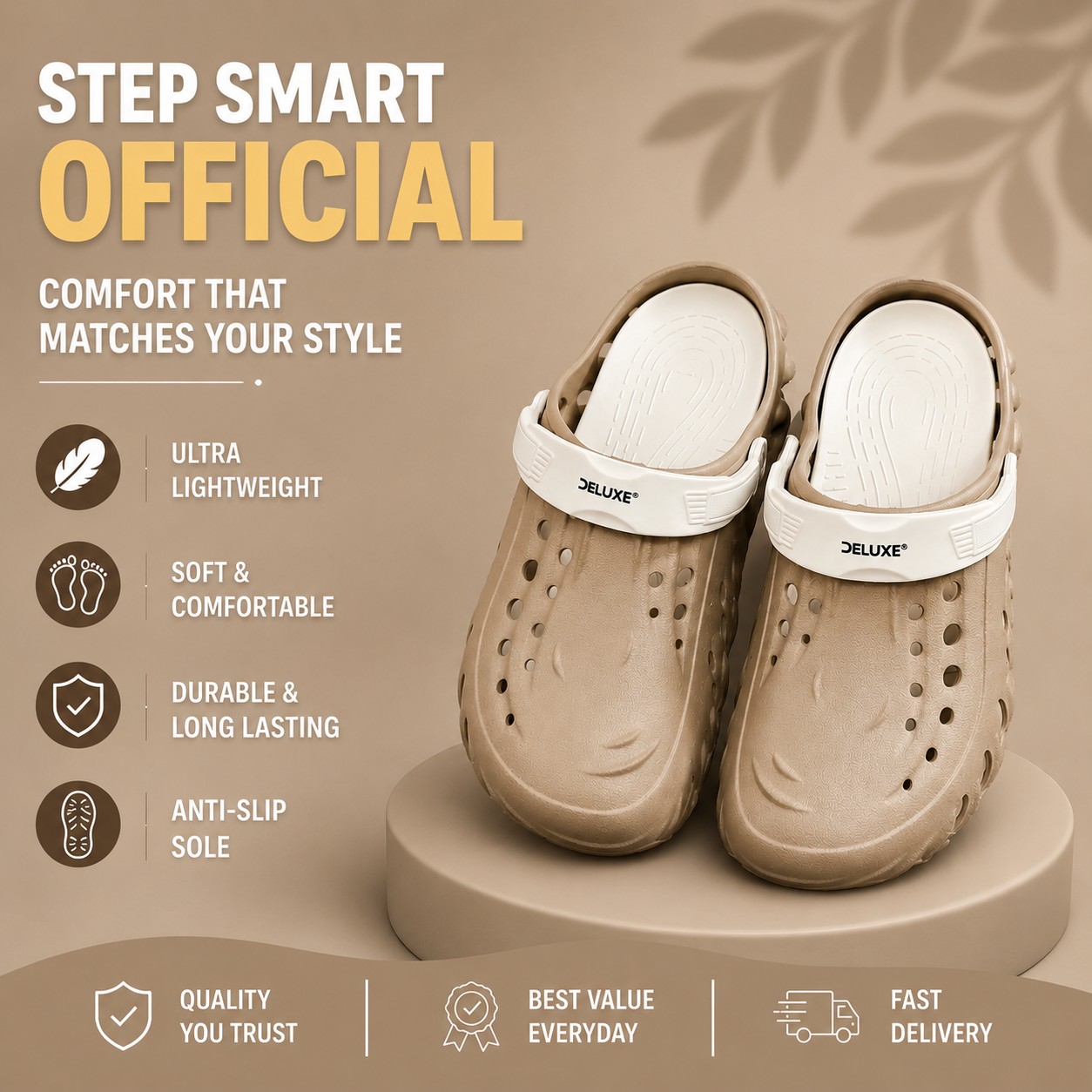 Men's Lightweight & Comfortable Crocs / Clogs Sandals