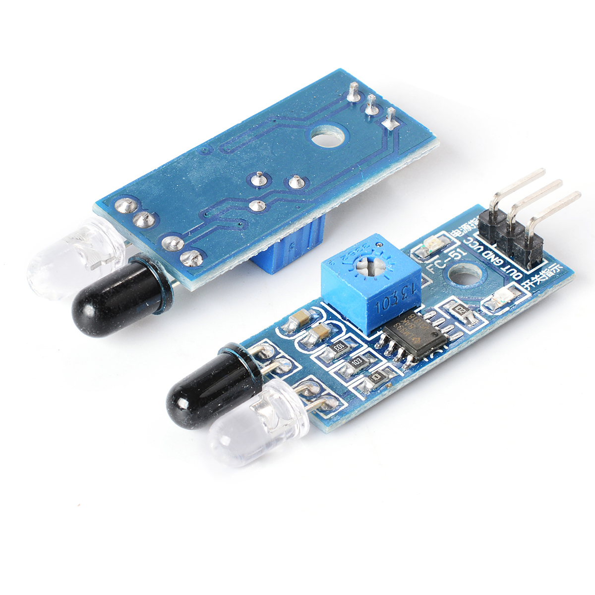 IR Infrared Obstacle Avoidance Sensor Module for Arduino Car Robot 3-wire Reflective Photoelectric New Porcelain