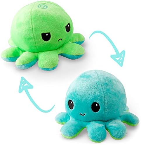 New Mood Octopus Doll Double Sided Flip Reversible Octopus Stuffed Doll Toy Plush Toy Doll Sea Life Doll Plush Toy  Color Hat Cloth Toys baby Childeren accessories