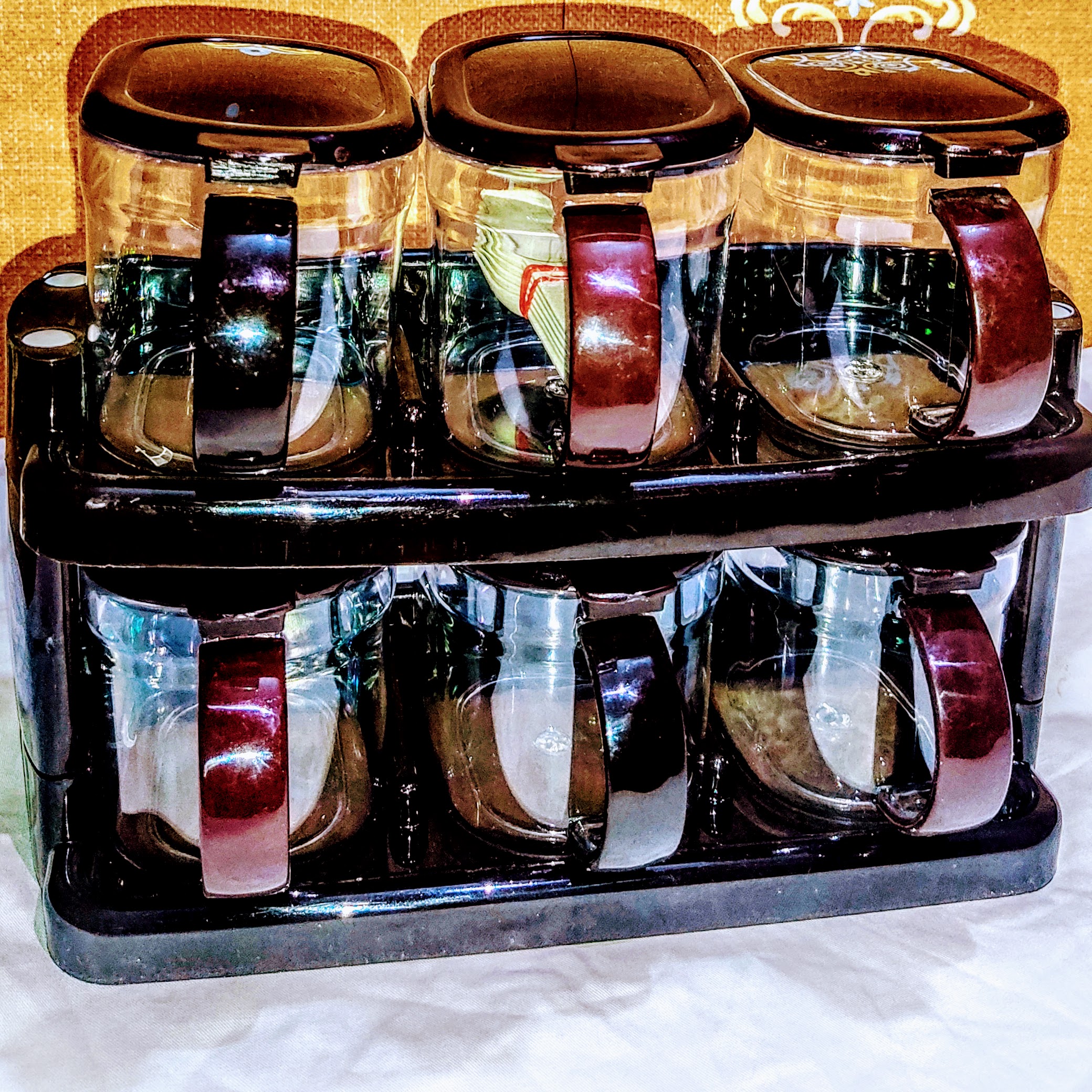 Spice Jars Masala Rack Masala Box Set Pieces With Spoons