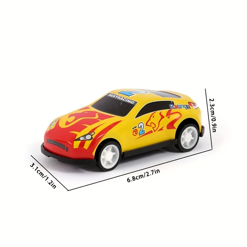 24 Pcs - Pullback Racing Car Alloy Tin Metal Body Toy Set - Playing and enjoy Racing On Track Fun - Colorful Model DieCast Vehicle Cars Toys For Children Kids Boys Girls Baby Die Cast