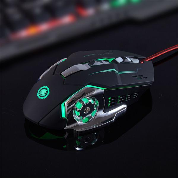 Wired Gaming Mouse 7 LED RGB Optical Precision Mouse For PC and Laptop Responsive Optical Tracking For Precise Control
