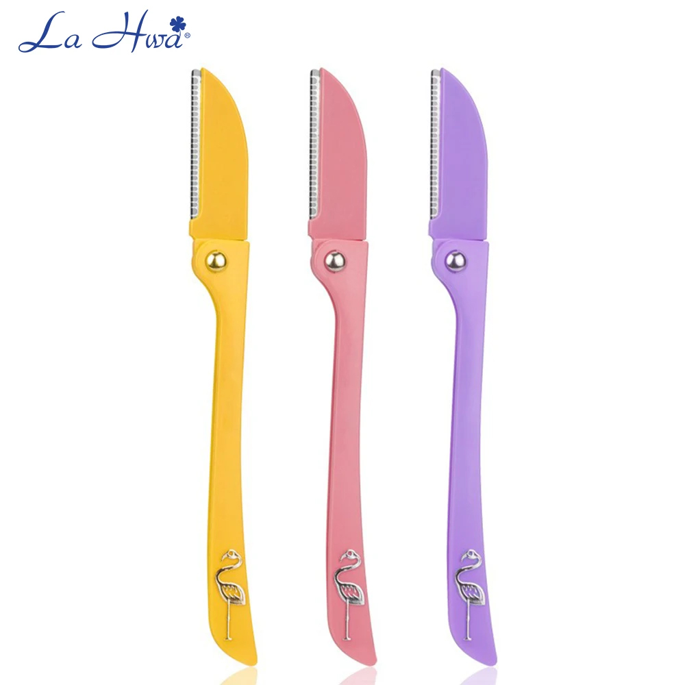Pack Of 3- Feather Flamingo Facial Razor for Face, Eyebrows & Body shaving | 3-Piece Facial Touch-up Razor | Flamingo Facial Razors for Face, Eyebrows & Body Hair Removal | Facial Razors for Body, Face, Eyebrows Hair Removal
