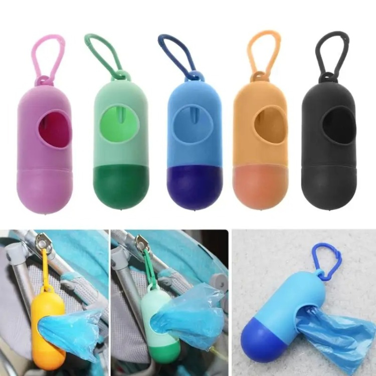 1pcs Dispenser + 3pcs Rolls Disopsable Baby Diapers Bag Box Kit Portable Baby Diapers Bags Rubbish Bags Garbage Bag Removable Box Nappy Bag with Rope/hooks