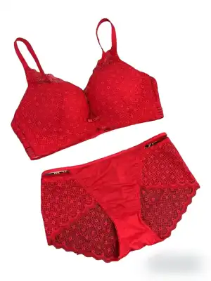 PN Collection Smooth Sexy Hot Red Bridal Bra (Pk Of 2)