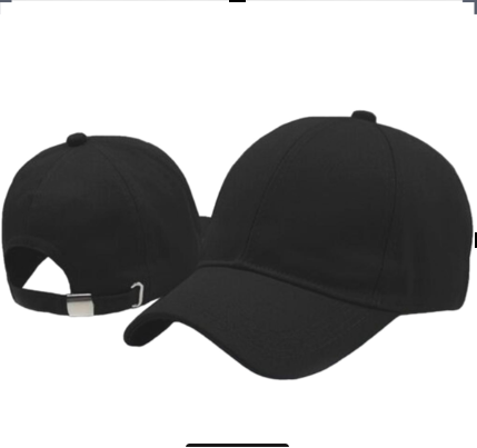 Casual Black Baseball Cap for Boys & Men – Perfect for Sports & Streetwear