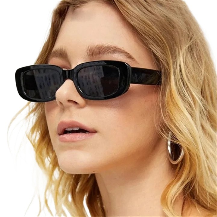 Top Notch Vintage Rectangle Sunglasses For Women Men - Square Frame Retro Driving Sun Glasses For Girls Boys Men - Travel Fishing Hiking Eyewear UV400 Sunglasses For Boys - Oval Face Eyewear Shades for Ladies - MZShop.pk
