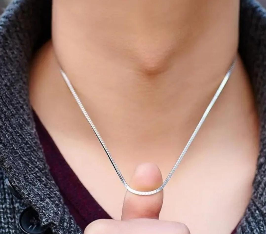 New Design Silver Thin Neck Chain For Mens and Boys Neckale For Men