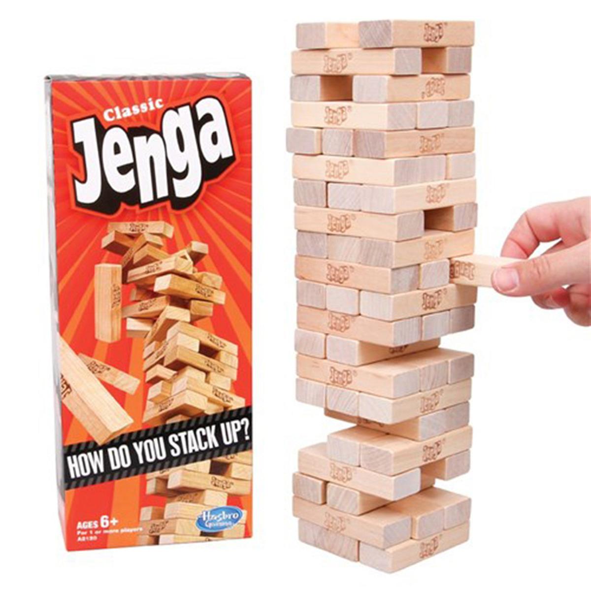 Jenga Game - Wooden Blocks/ Stacking Tumbling Tower Game for Kids (Age: 6 and Up - FB Gamez) GIFT n DECOR