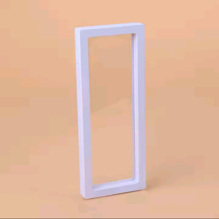 3D Floating Frame Transparent Jewelry Display Box Shadow Case White Perfect for Coins Medals Rings Medallions Tabletop Display