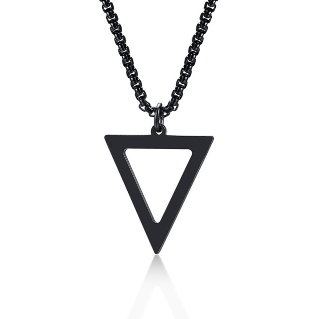 Black Necklace For Men Stainless Steel 