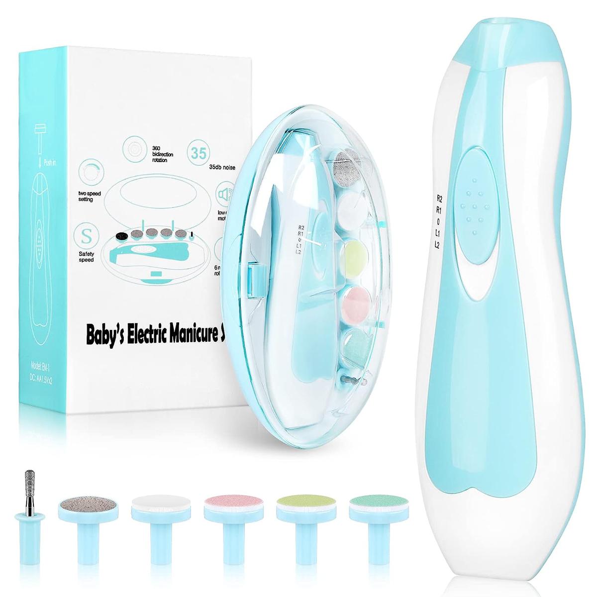 6IN1 Baby Nail Clippers Safe Electric Baby Nail Trimmer, Baby Nail File Kit Born