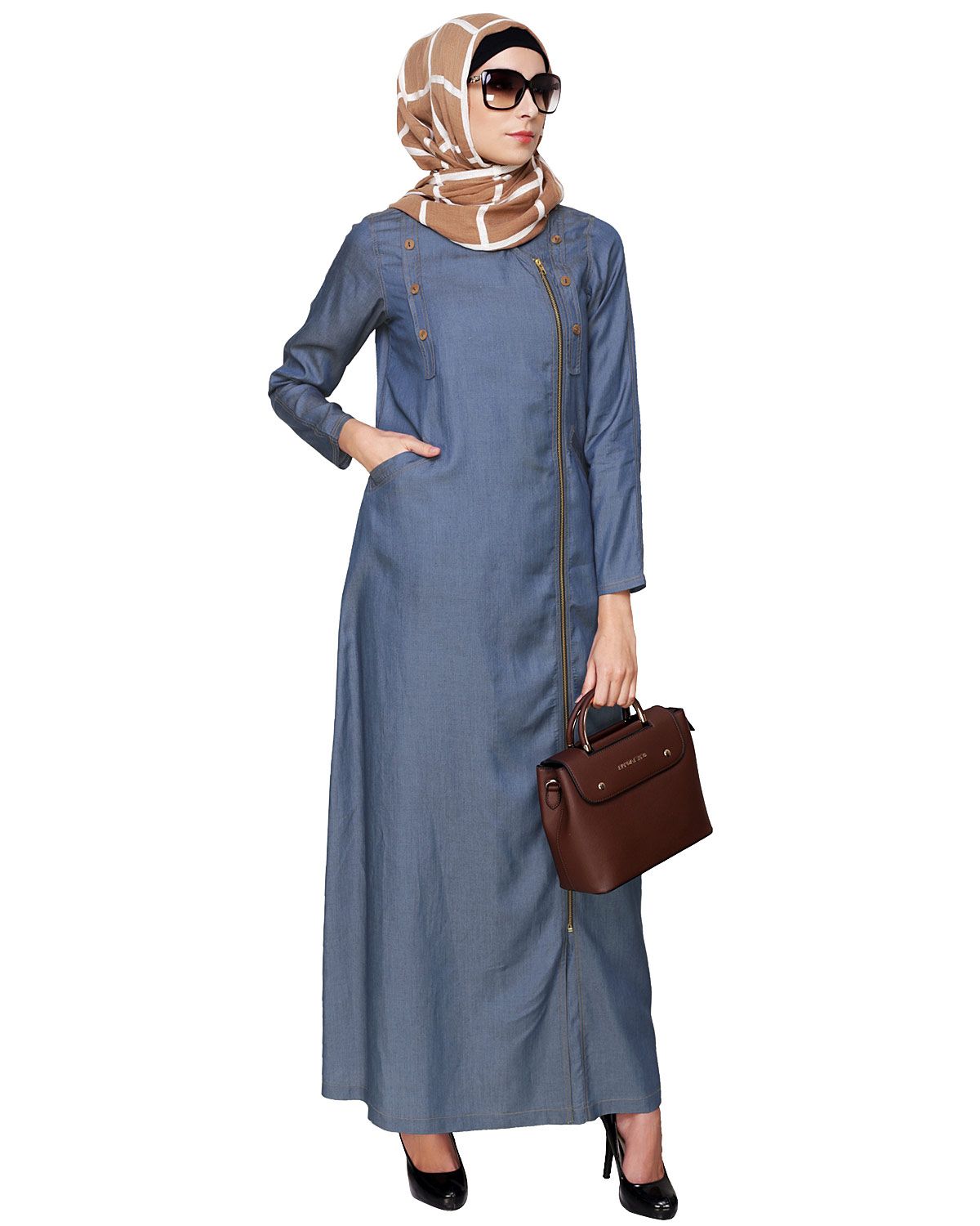 denim abaya daraz