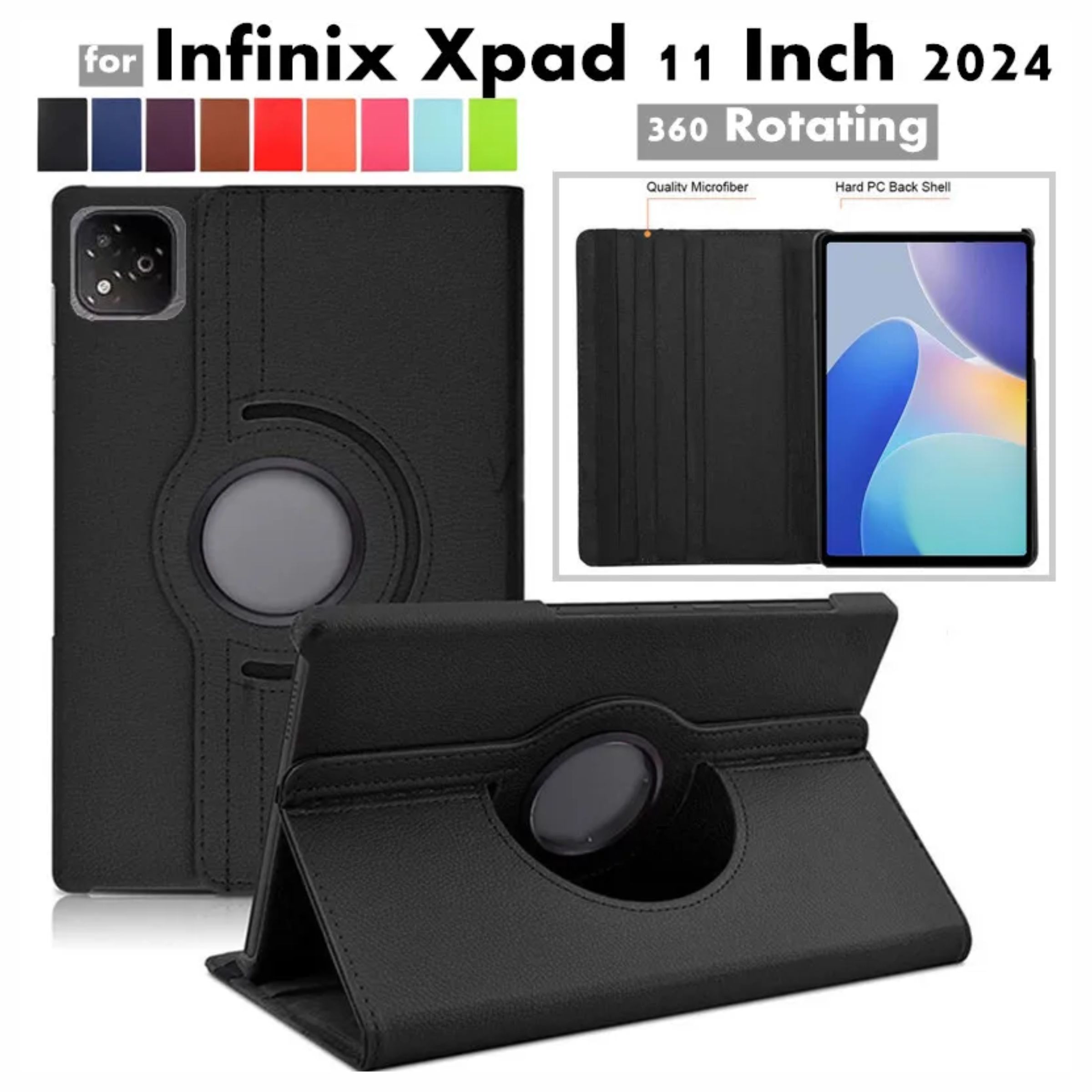 Case for infinix xpad Tablet back cover for Infinix Xpad Case 11" 2024 Rotate Flip Case