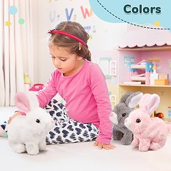 1pc Cute Electronic Bunny Walking Rabbit Toy Soft Stuffed Bunny Toy Jumping Running Soft Plush Toy for Kids Cuddly Gift for Boys, Girls & Babies