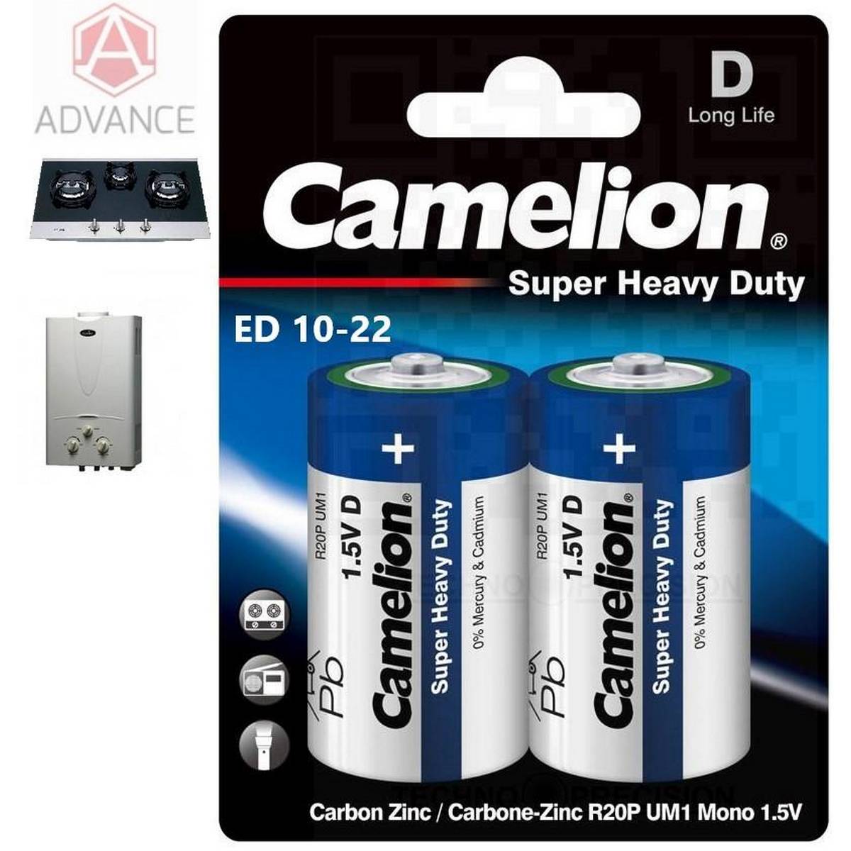 Orignal Camelion D Size Cell Super Heavy Duty Specialy Geyser , Stove u0026  Other ED: 10-2024