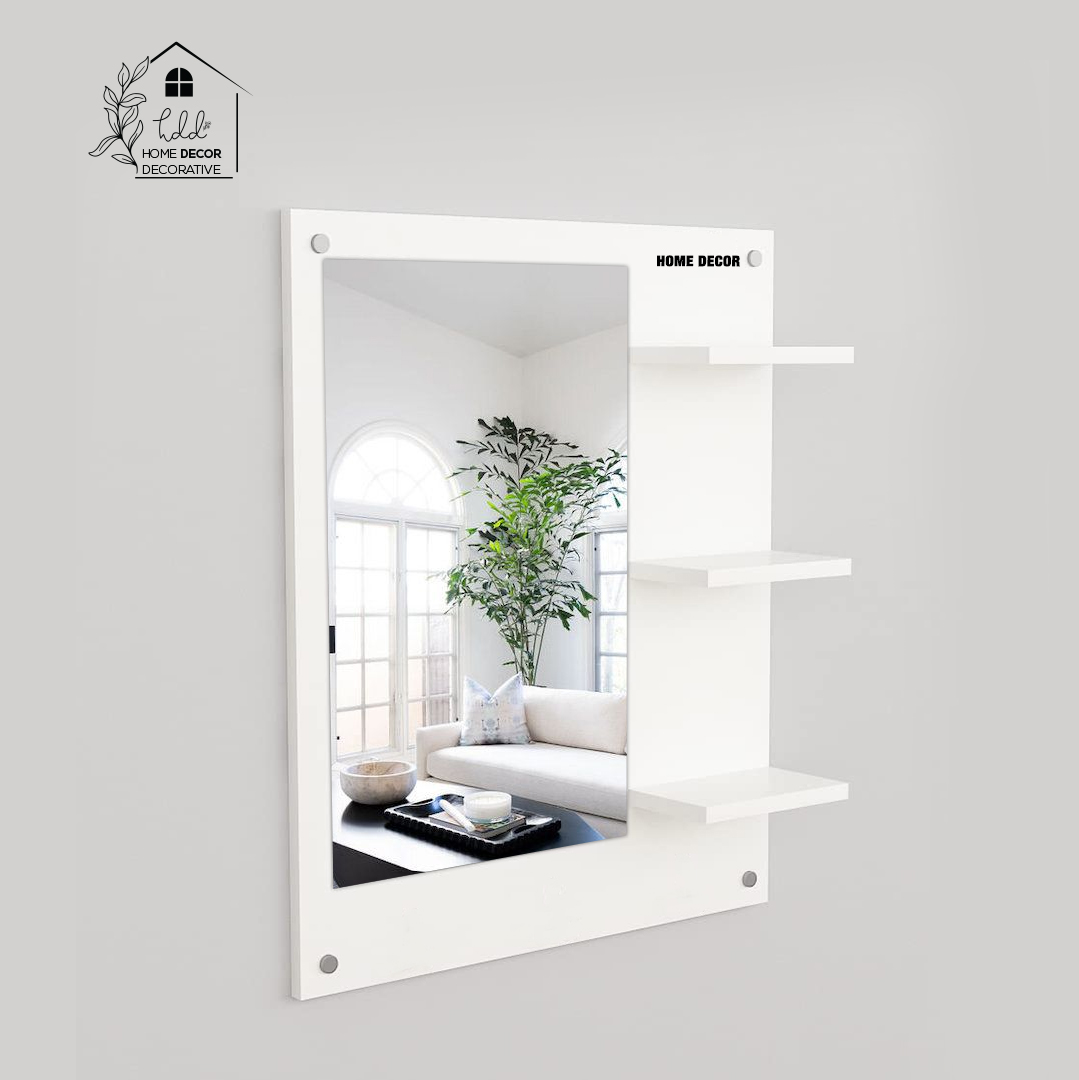 Wall Mounted Dressing Table / Wall Mirror with Shelf - Modern Wears