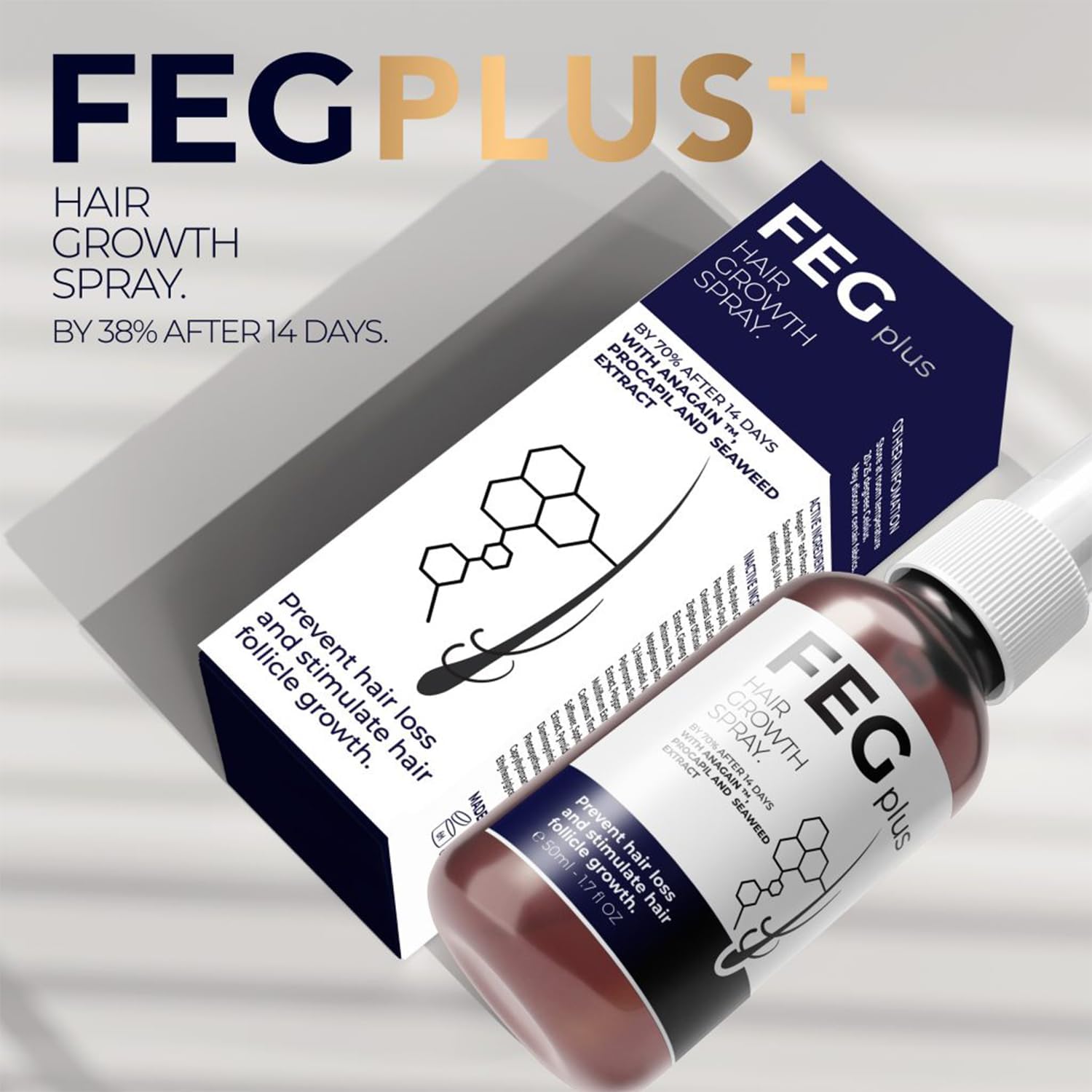 FEG PLUS Hair Growth SERUM and SPRAY 50ml For Men and Women, Hair & Beard Growth Oil