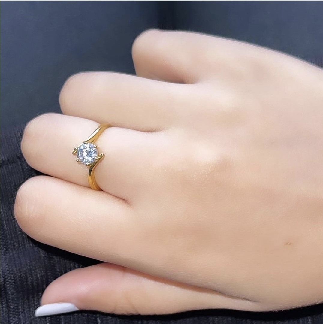 Crystal Zircon Stone Oval Diamond Ring for girl