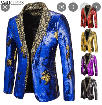 glitter blazer men