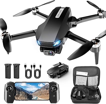 Drone with Camera, 2K HD DM99 Drone with Brushless Motor, Altitude Hold, Gesture Selfie, One Key Take Off/Landing, 3D Flips, Waypoint Fly, 2 Batteries, Foldable Mini Drones for Kids and Beginners