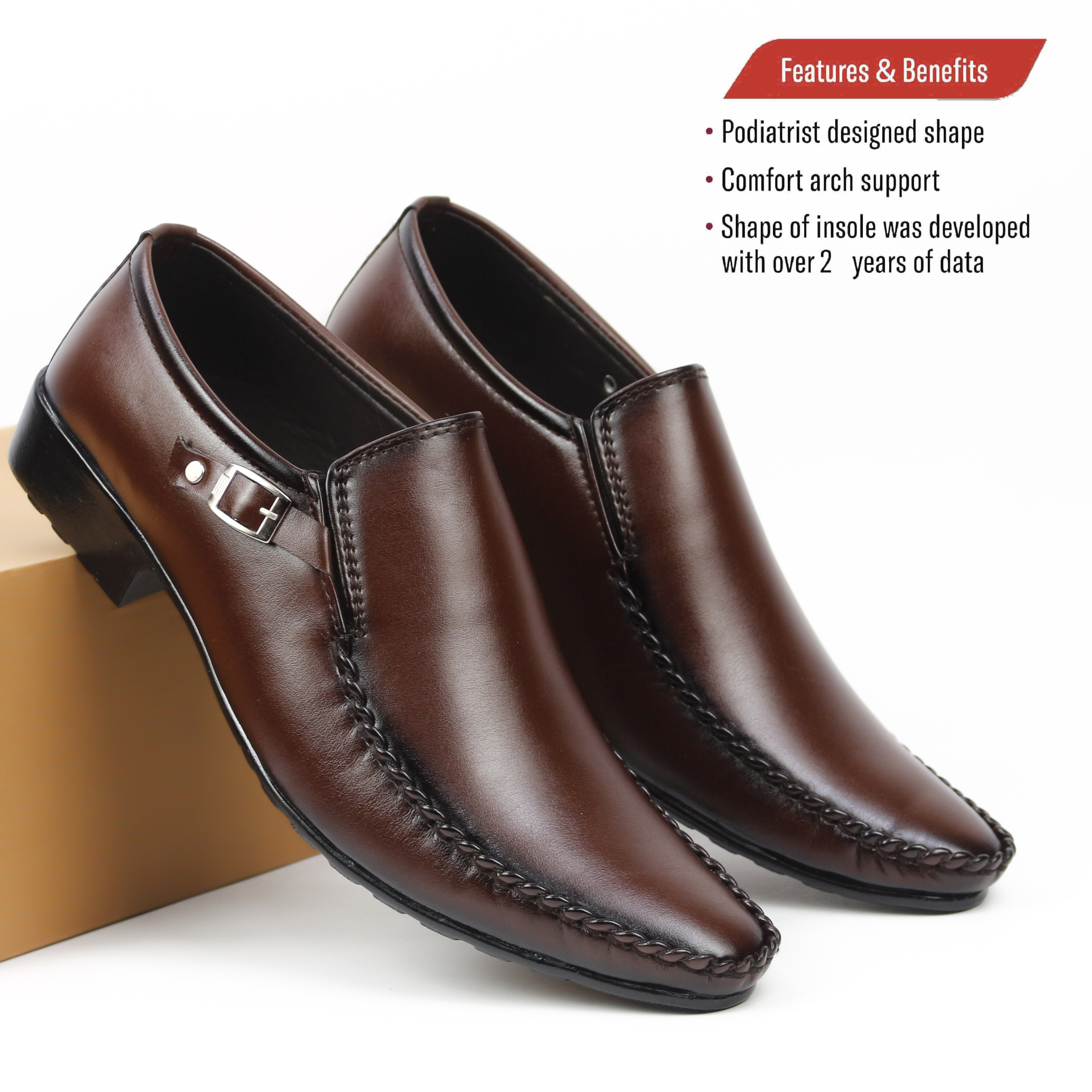 NBH Shoes For Men Leather - Formal Shoes For Men - Non Slip Formal Shoes For Boys - Shoes Formal For Paint Coat - Shoes Loafer Style - Perfect Gift For Boys