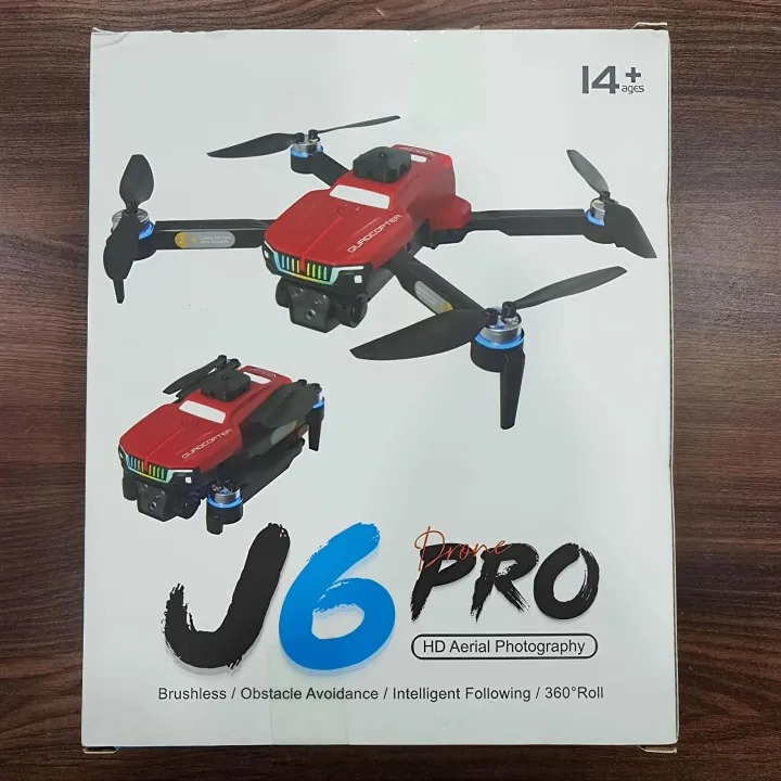 J6 Pro Drone Brushless Motors HD Camera RC Quadcopter with Wi-Fi FPV, Headless Mode, One-Key Takeoff/Landing, Altitude Hold, Obstacle Avoidance & Remote Control – Beginner Camera Drone