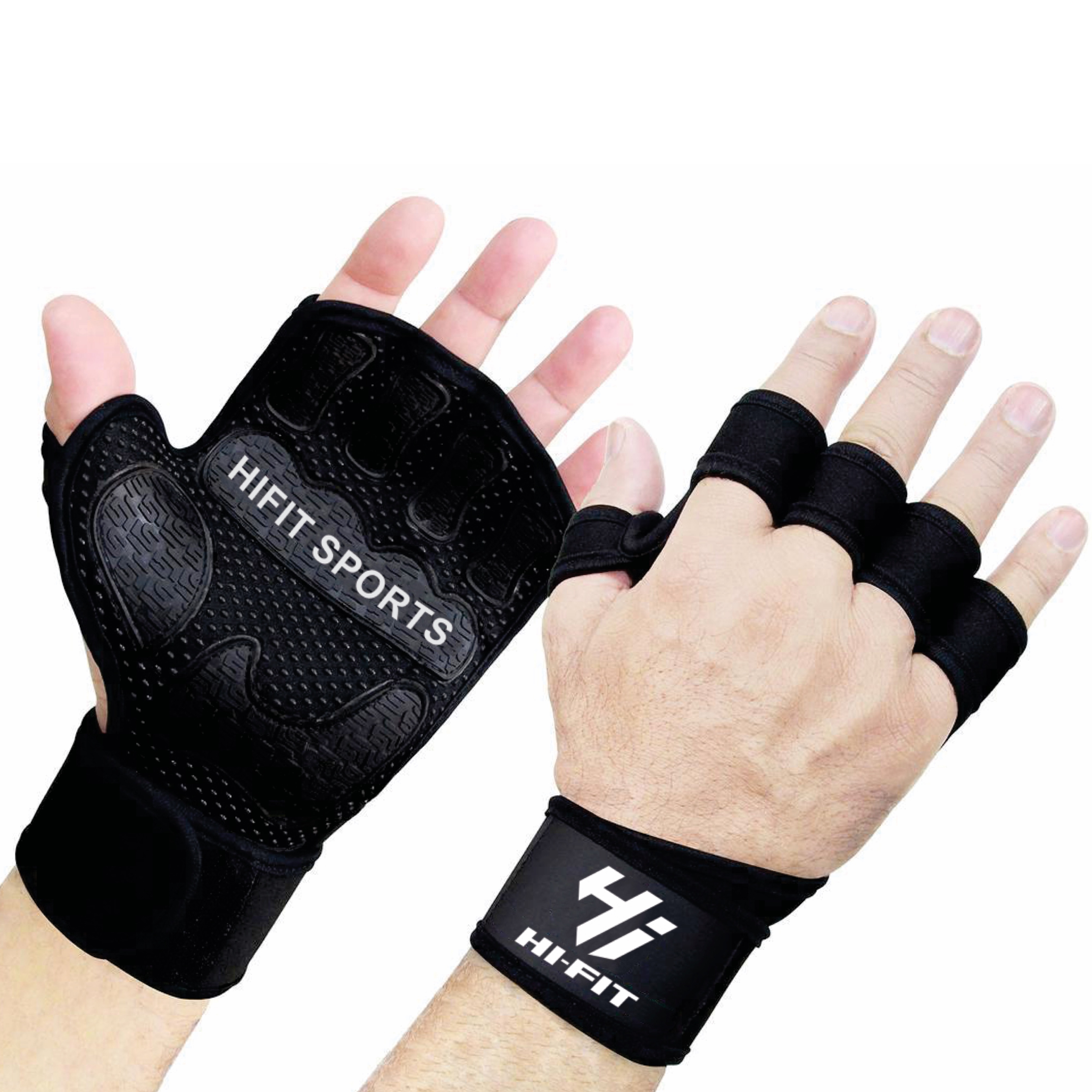 Hi-Fit Sports Pro Gym Gloves for Workout, Weightlifting Gym Cross Training Pull Ups Exercise Hi-Fit
