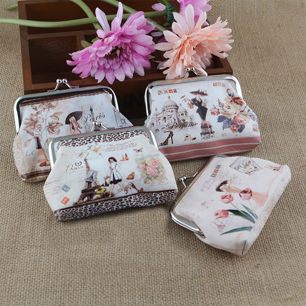 Flower bud wallet wallet short kiss lock bag black small fragrance - Shop  WindGarden design Wallets - Pinkoi