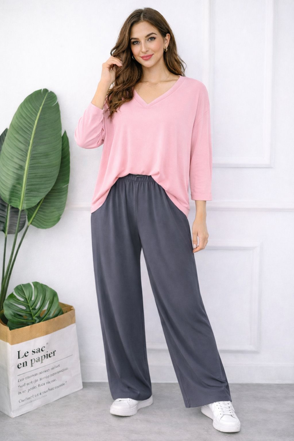2 Piece Simple Long Wear O-Nack Women's Dress Soft Cotton Night Suit Full Sleeves | Ladies Two Piece dress Set Shirt & Trouser | Casual Home Wear Pajama Dress for Girls | Summer Sleepwear Loose Fit Night Dress Pakistan girls nighty night dress long dress