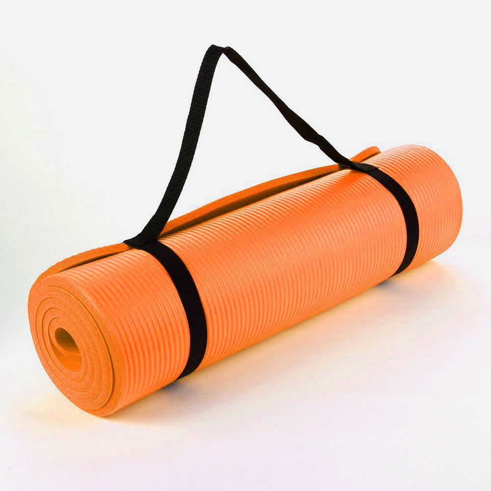 15MM  Thick Yoga Mat Fitness & Exercise Mat with Easy-Cinch Yoga Mat Carrier Strap, 72"L x 24"W  Thick