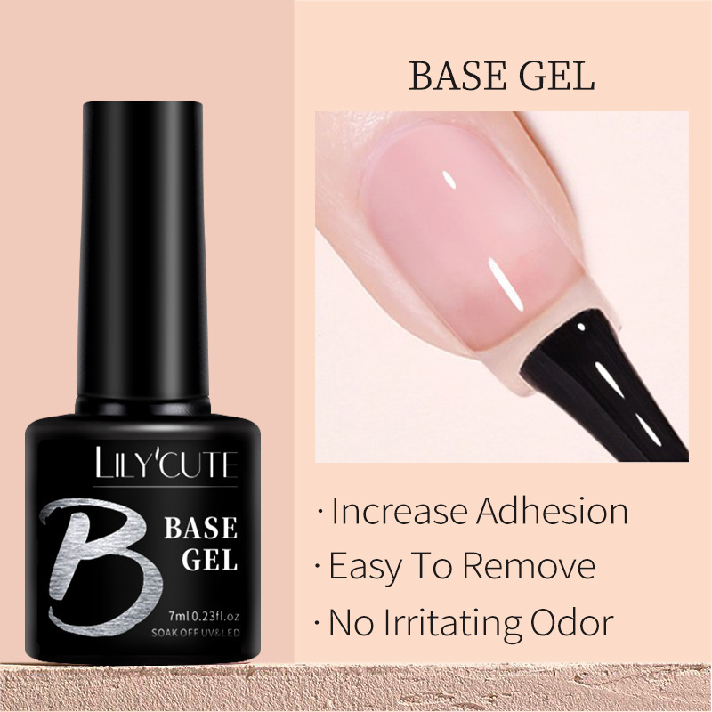 1PC LILYCUTE 7ml Base Gel & Top Coat | Matte  No Wipe | UV LED Soak Off | Long Lasting Semi Permanent Manicure Nail Polish