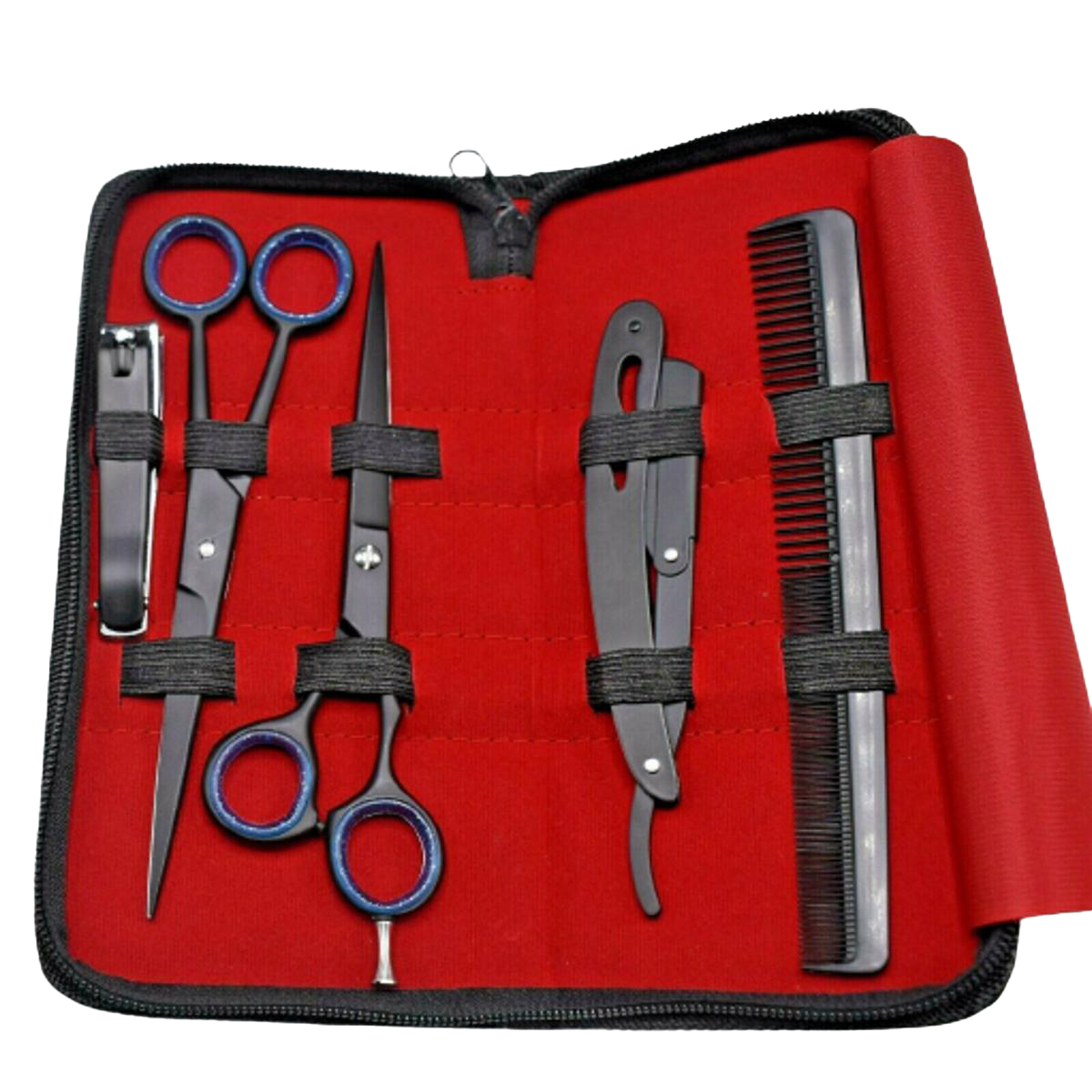 Barber Hairdressing Double Scissors Set/Salon Hair Cutting Black Scissors kit/Hair salon