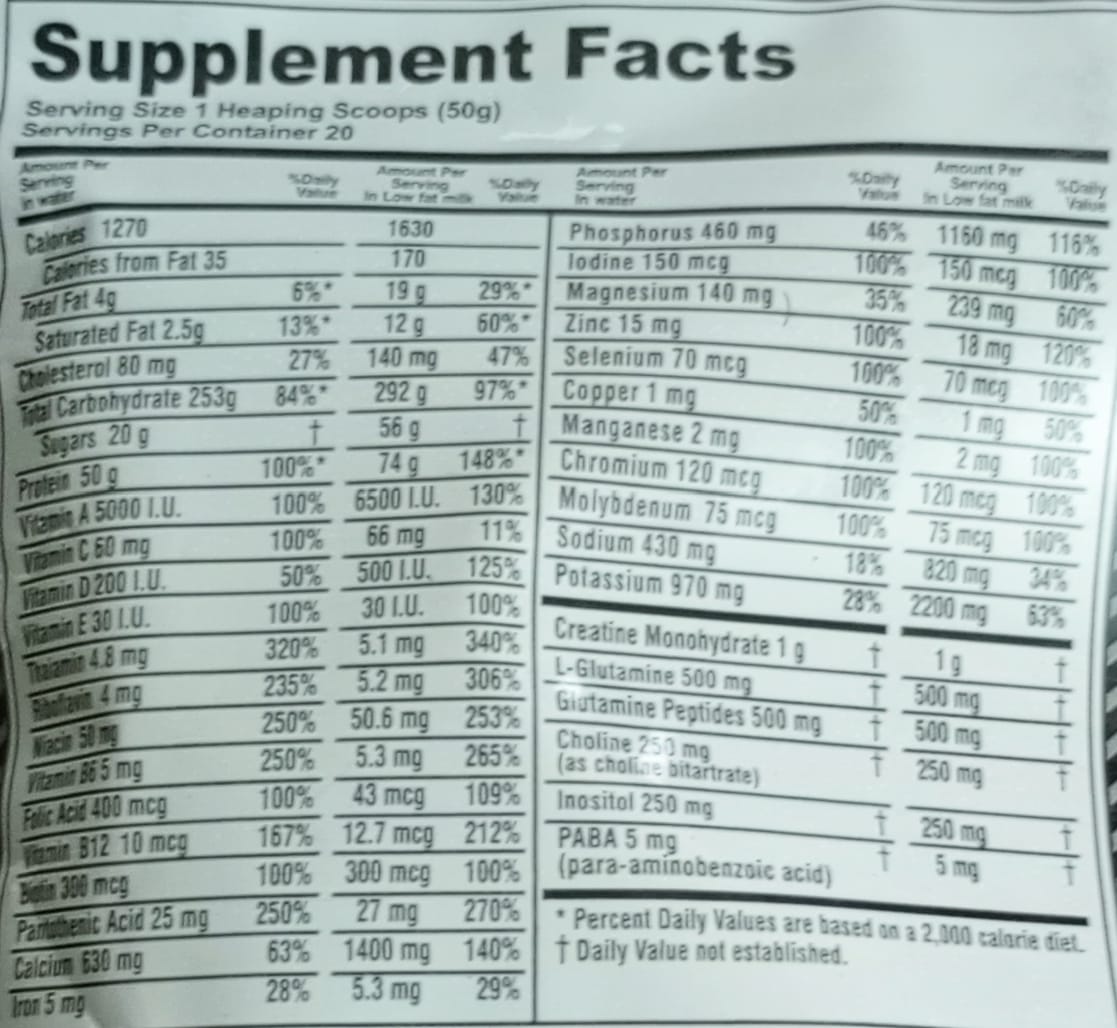 Food Supplements for gym 1kg