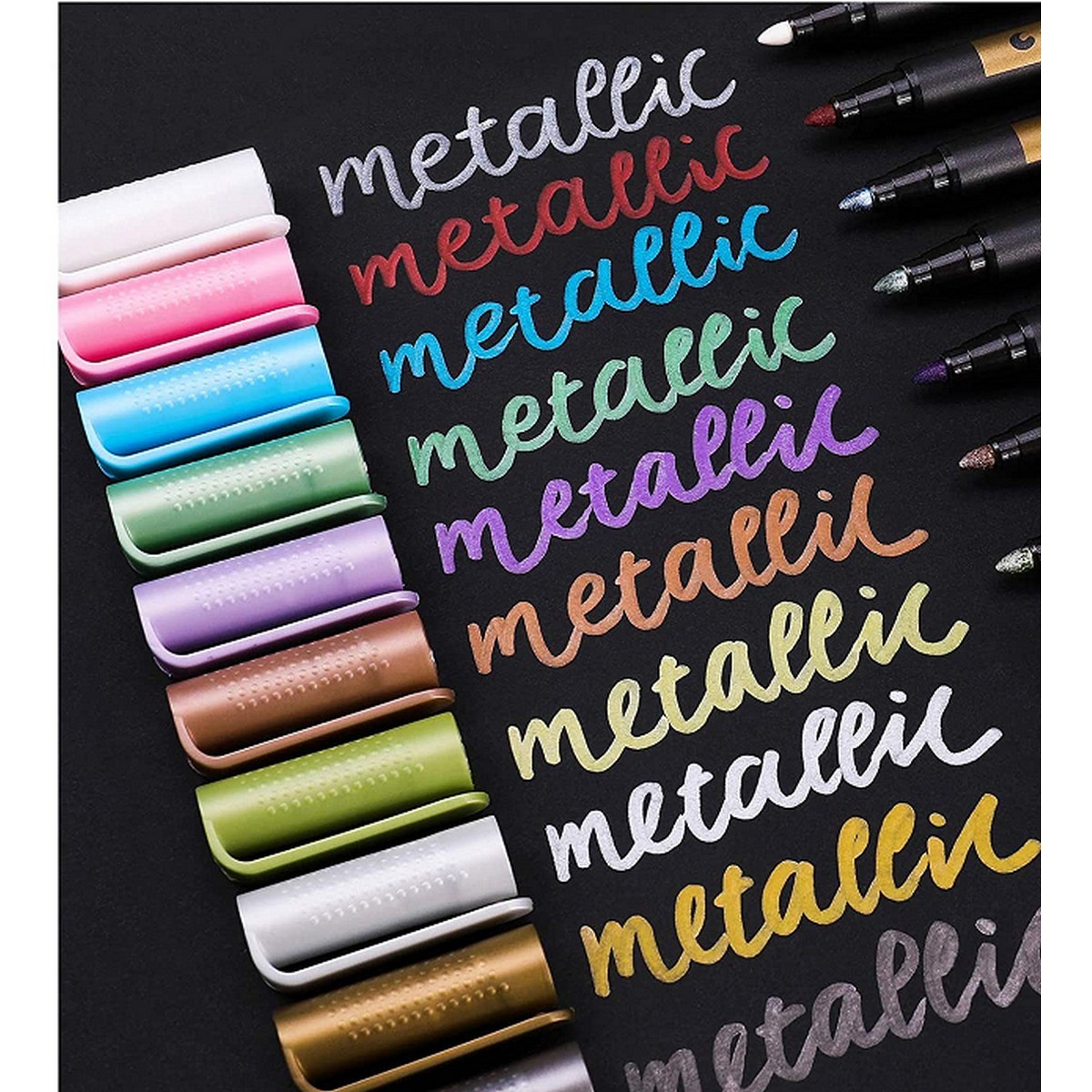 Metallic Markers Pen For Rock Painting Medium Point, Metallic