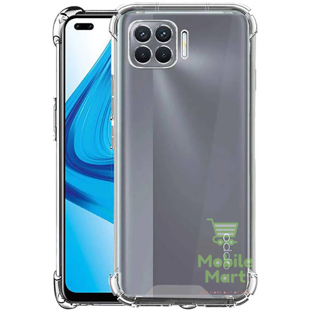 Schutzhülle Für Oppo Reno7 Pro 5G – Transparente TPU-Hülle Mit Displayschutzfolie (Crystal Blau)