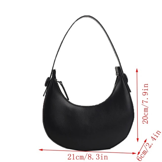 Shoulder Bag Classical Women's Solid Color Faux Leather Shoulder Bag with Adjustable Strap, Fashion Shell Shape Crossbody Purse, Zip Closure, Unlined Interior, No-Wash, Multiple Colors