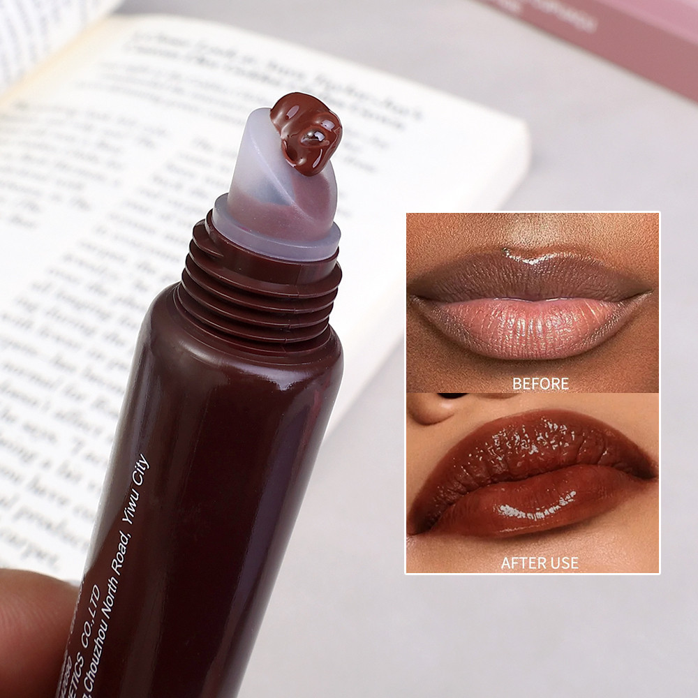 FAFAMOON Peptide Lip Gloss – Long-Lasting, Moisturizing, Non-Stick, No-Budge Lip Stain with Velvet, Mirror Finish – Plumping, Smooth, and Delicate for a Glass-Like Shine – Lip Makeup Cosmetic, Rhode Dupe, Perfect for All-Day Wear – Hydrating