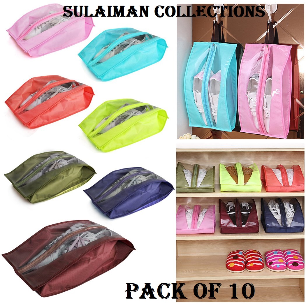 Pack Of 10 Shoe Organizer Travel Shoes Organizer Storage Bag High Quality