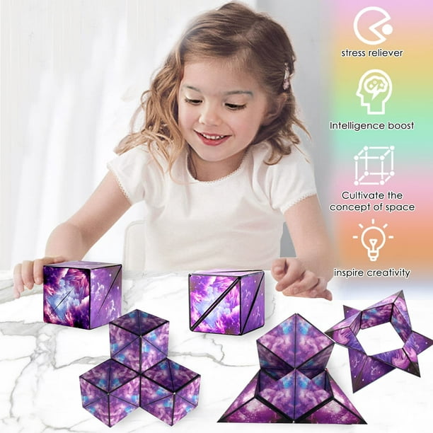 Changeable Magnetic Magic Cube 3D Decompression and 72 Shapes For Kids Toys