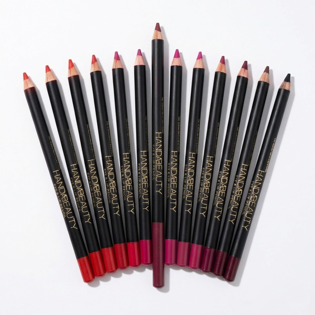 Lip Pencil Pack of 12 | Lip & Eye Pencils | Long Lasting Lip Liner & Eye Liner | Imported Quality Makeup Pencils for Women | Smooth Lip Pencil | Lip Pencil Set
