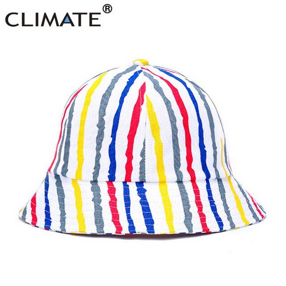 Climate Women Men Striped Bucket Hats 