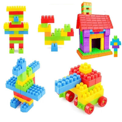 Building Blocks for Kids Big Size and Small Size High Quality for Kids Early Learning Toys & Creative Model Playing Building Block Toy (set of 50, set of 100, set of 200