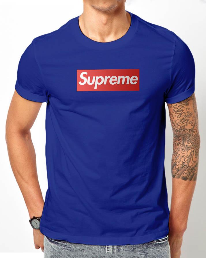 royal blue supreme shirt