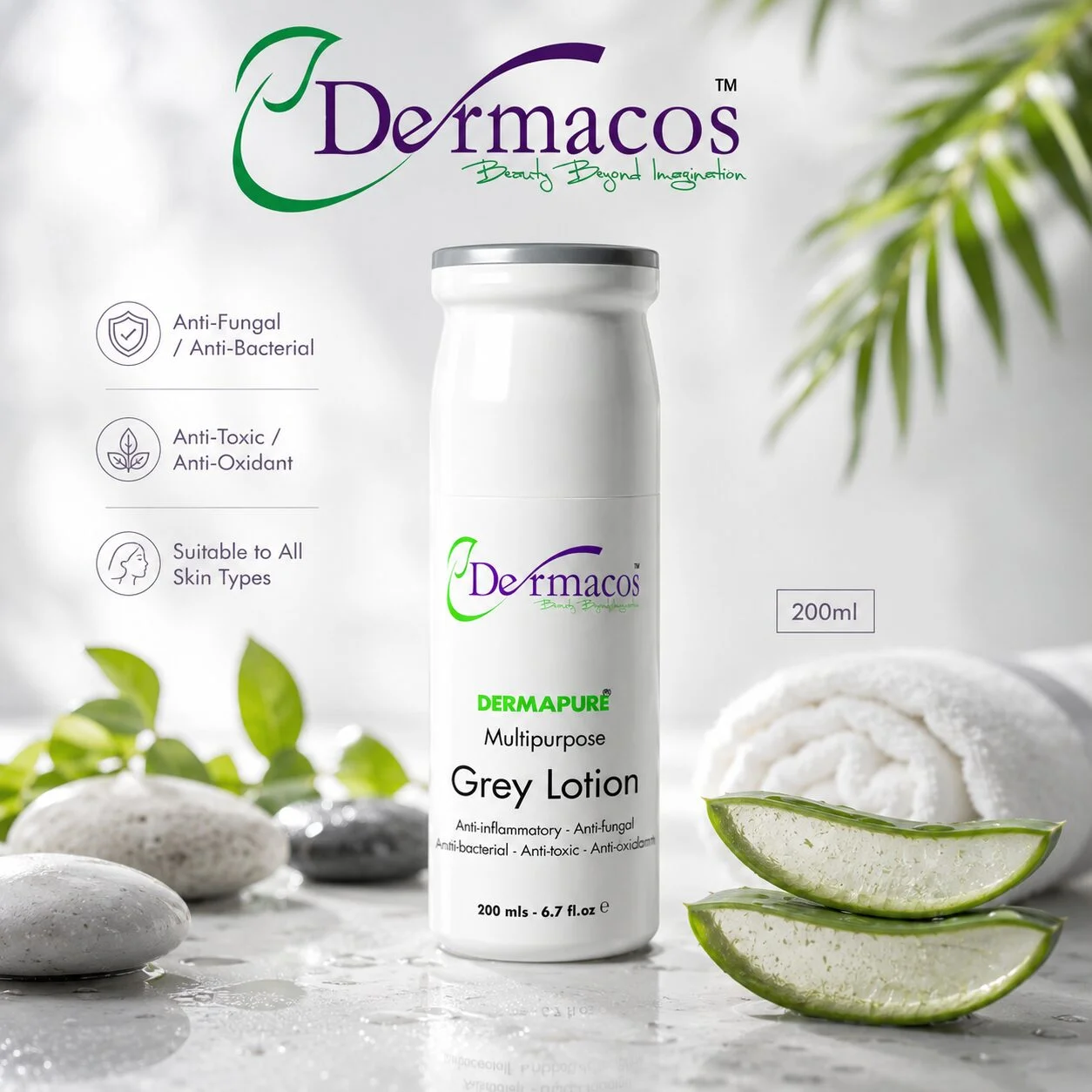 Dermacos Grey Lotion () | Daily Skin Care | 200ml