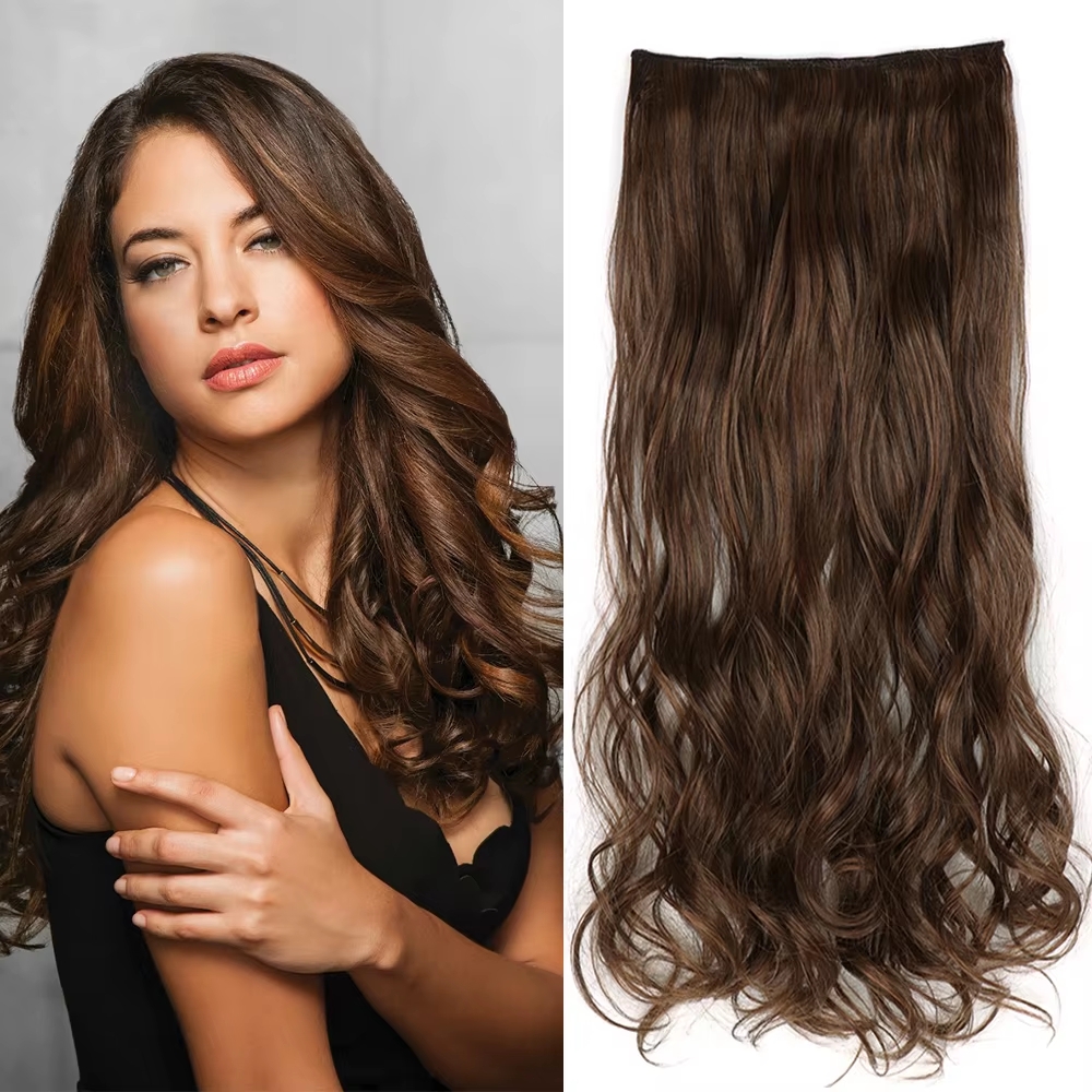 Golden Brown Long Hair Wig Extension Golden Color Beautiful Curly Extension For Girls Hair Extension Wig New Style