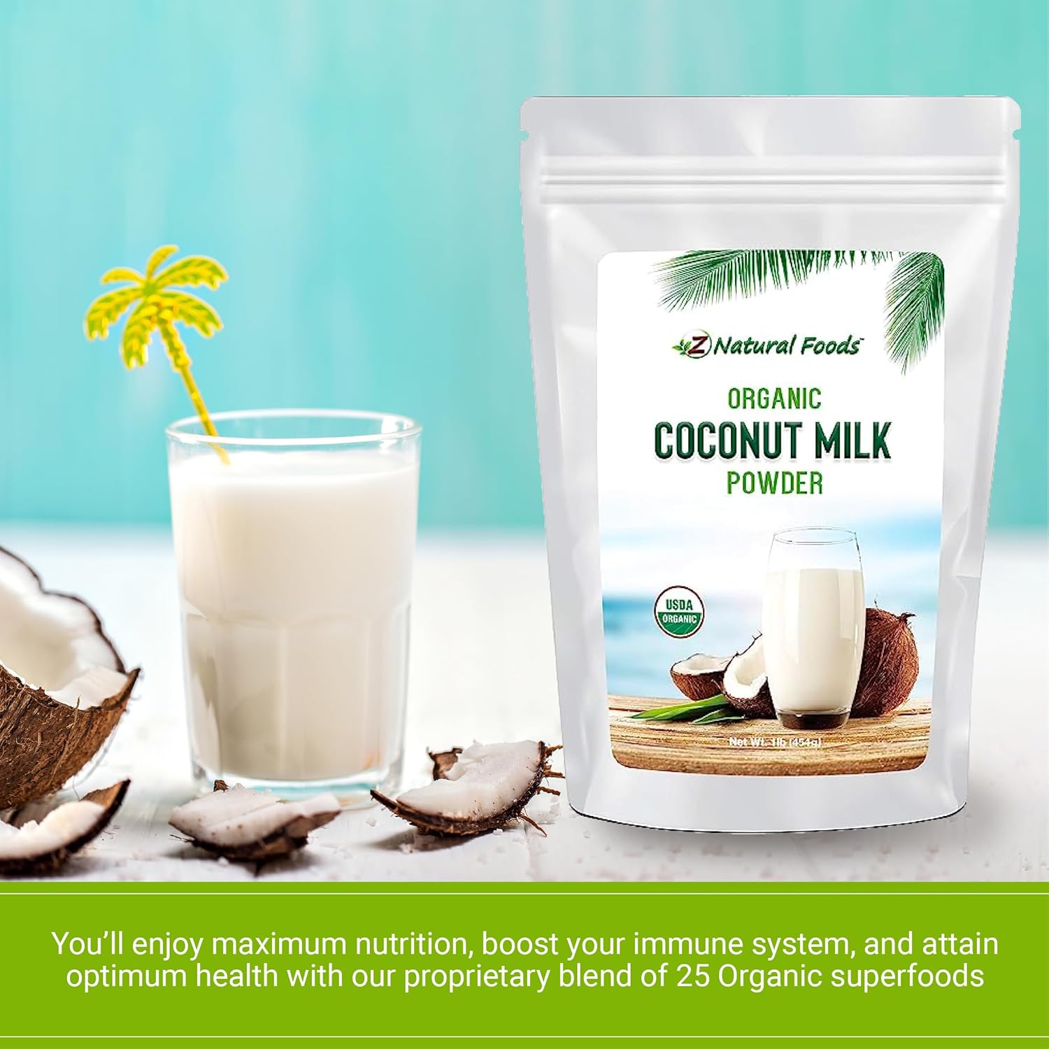Z Natural Foods Organic Coconut Milk Powder - All-Natural Vegan Dairy ...