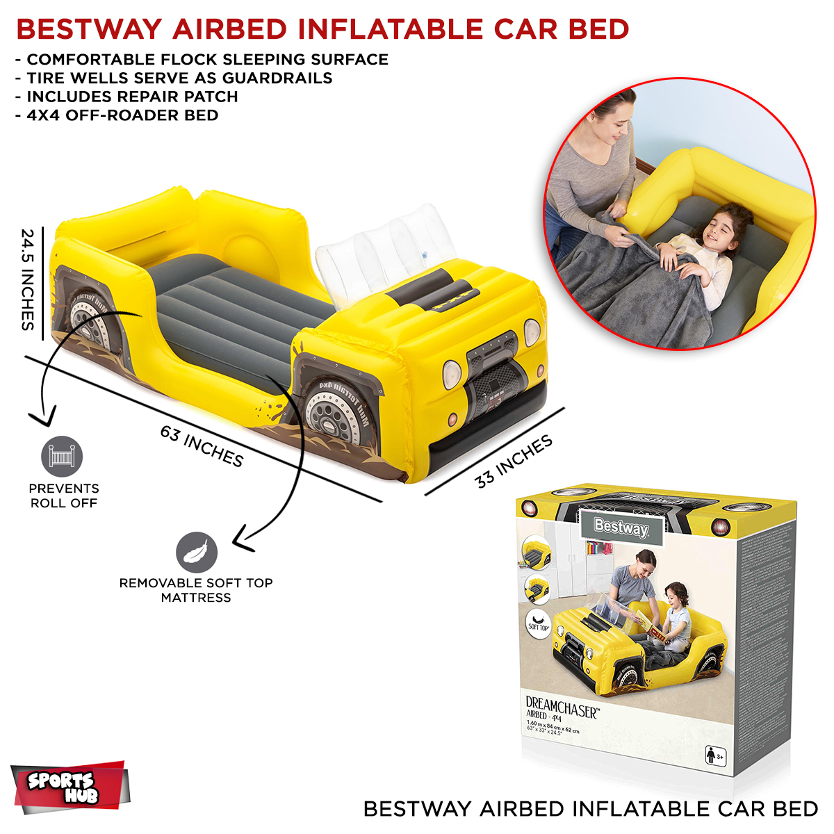 bestway dreamchaser 4x4 airbed